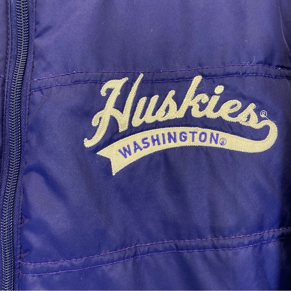 Champion Jacket Puffer Women University of Washington Purple Sz M pockets - Picture 5 of 16
